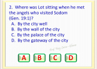 GENESIS CHAPTER 19 QUIZ GAME