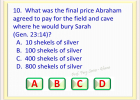 GENESIS CHAPTER 23 BIBLE QUIZ GAME