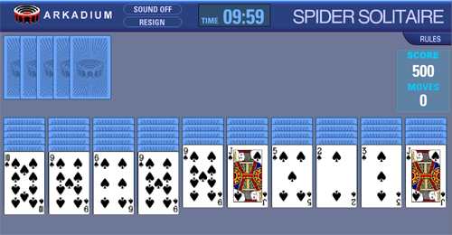 Arkadium Spider Solitaire